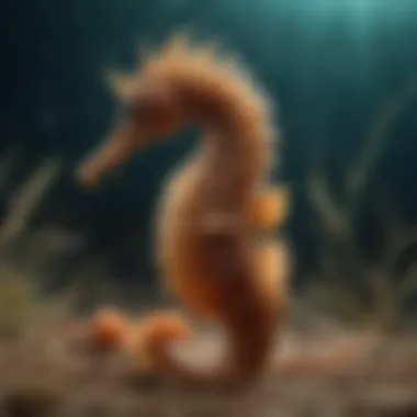 Environmental Impact on Seahorse Nutrition Graphical representation of the impact of environmental changes on seahorse nutrition.