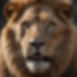 A majestic lion representing courage and leadership