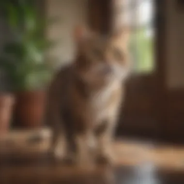 A happy cat in a clean environment
