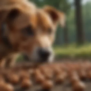 Hazelnuts: Hazards for Hounds Dog looking curiously at hazelnuts