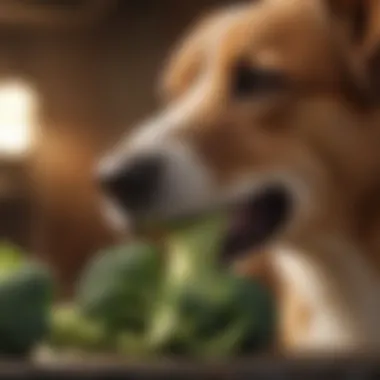 Understanding the Impact of Broccoli on Dogs Illustration of dog digestive system with broccoli