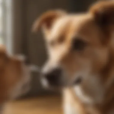 Dog receiving ear treatment from vet