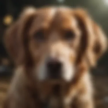 Dog experiencing anxiety and heaving