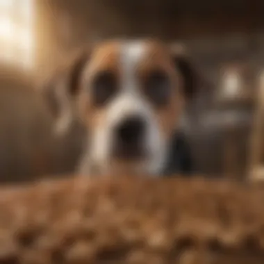 Peanuts: A Big No for Dogs Dog with a pawful of peanuts