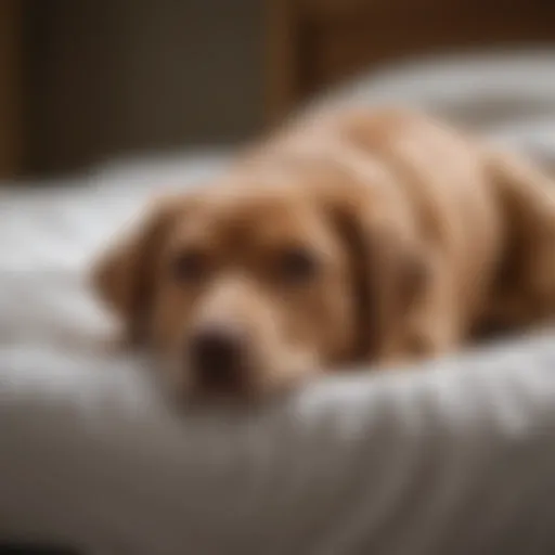 Dog with medical issues peeing on bed