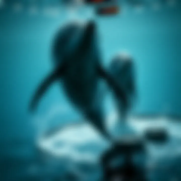 Dolphins in Rescue Operations Dolphins assisting rescuers in marine emergencies