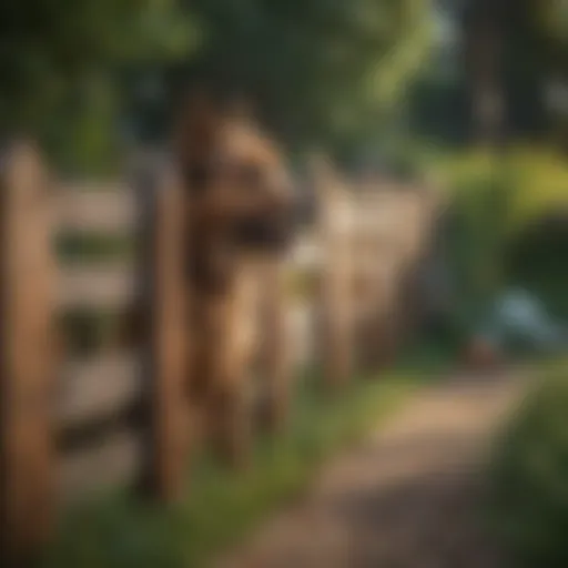 A sturdy wooden fence surrounding a lush green backyard