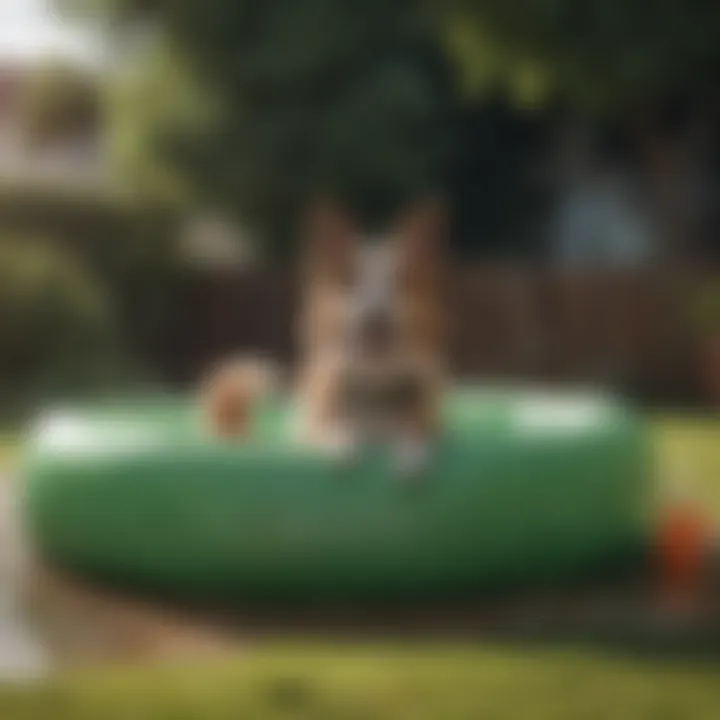 Durable Inflatable Dog Pool with Splashing Water