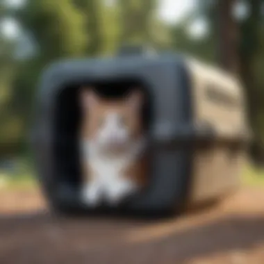 Convenient Maintenance Features Easy-to-Clean Cat Carrier with Removable Mat