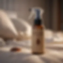 Bed bug repellent spray bottle with natural ingredients