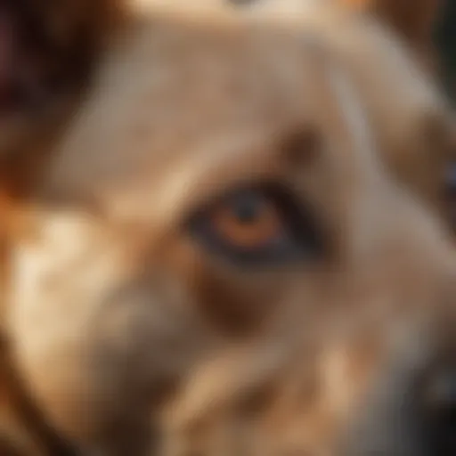 Close-up of a dog's skin showing signs of mange