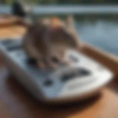 Installing ultrasonic mouse deterrent device in a boat