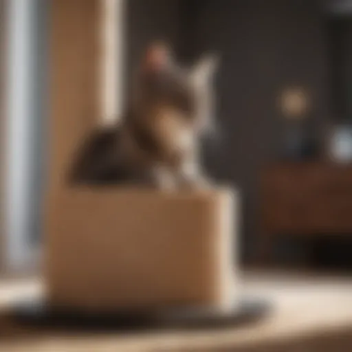 Elegant Cat Scratching Post in Modern Design