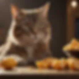 Elegant feline enjoying gourmet lickable treat