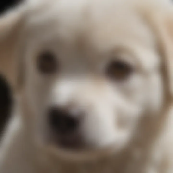 Close-up of Elegant Kuvasz Puppy's Gaze