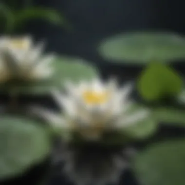 Botanical Elegance of a Lily Pad with Flower