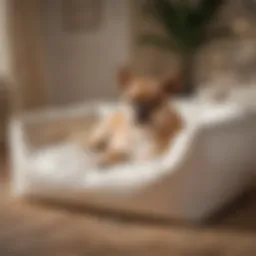 Elegant Pet Bed in Ivory Silk