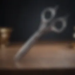 Elegant pet grooming scissors with ergonomic design