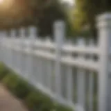 Elegant semi-permanent vinyl fence showcasing durability and style