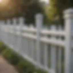 Elegant semi-permanent vinyl fence showcasing durability and style