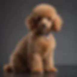 Elegant Toy Poodle Sitting Gracefully