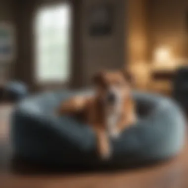 Elegant Velvet Burrow Dog Bed