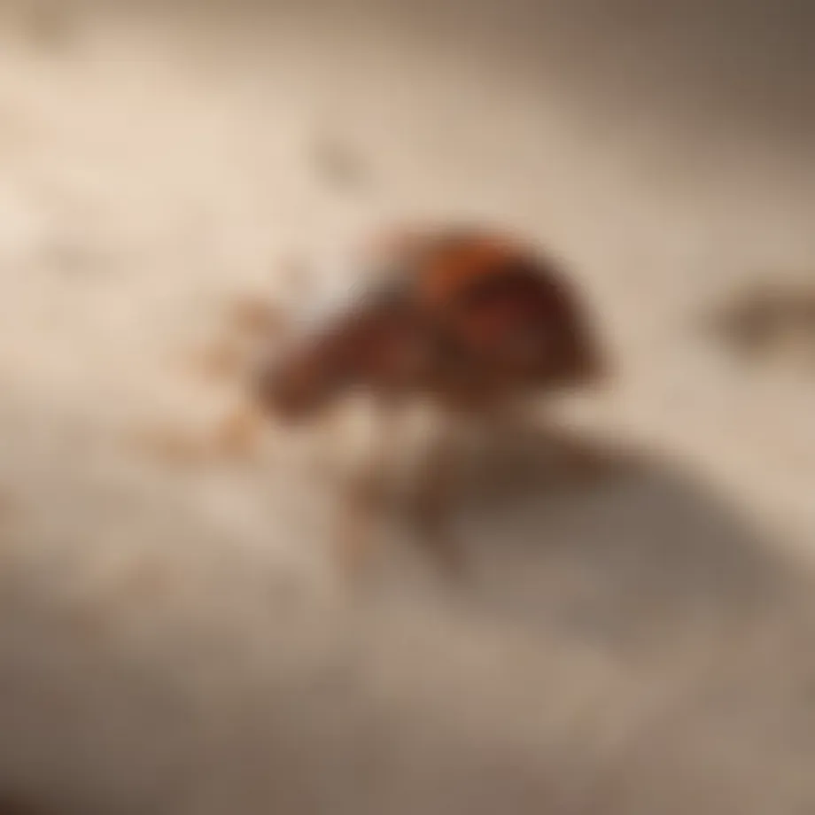 Close-up of a bed bug on fabric