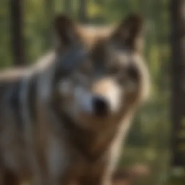 Mysterious Timber Wolf Elusive Eastern Timber Wolf in Iowa Forest
