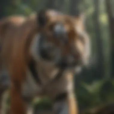 Elusive Javan Tiger Roaming its Territory