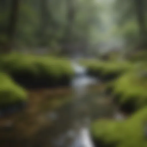 Enchanting Moss-Covered Hot Spring