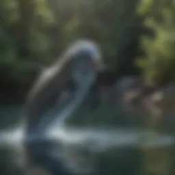 A dolphin swimming gracefully in its natural habitat