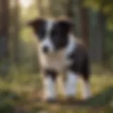 Energetic Border Collie Female Puppy Playing Outdoors