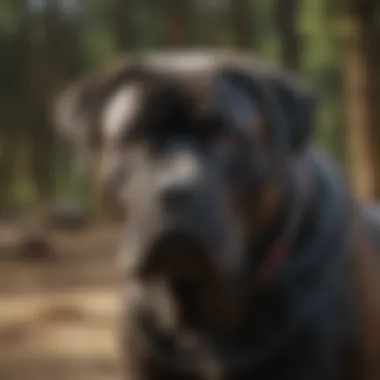 Cane Corso playing energetically