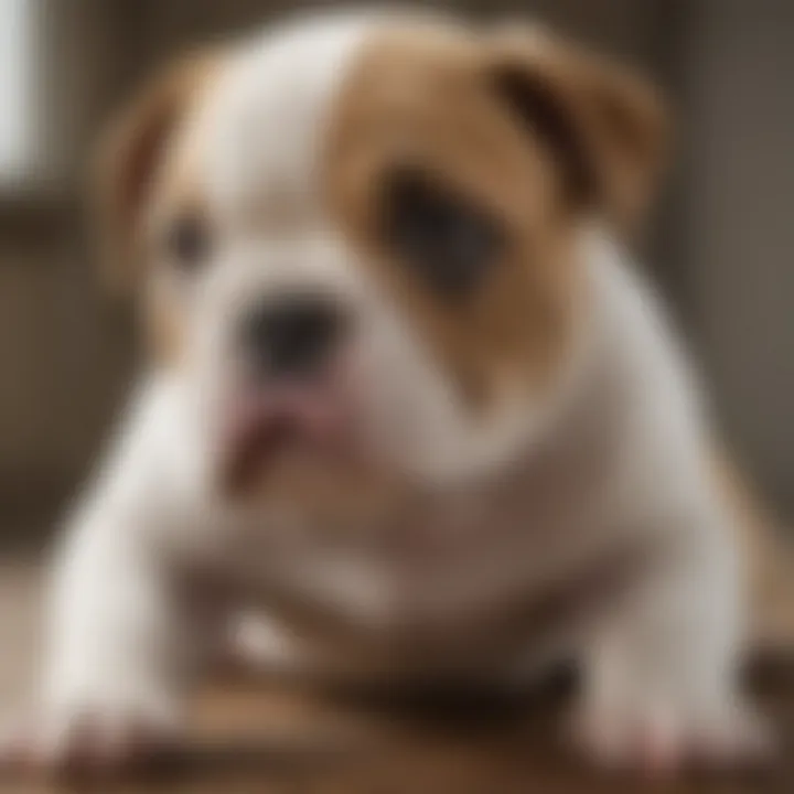 English Bulldog Puppy at Veterinarian Checkup