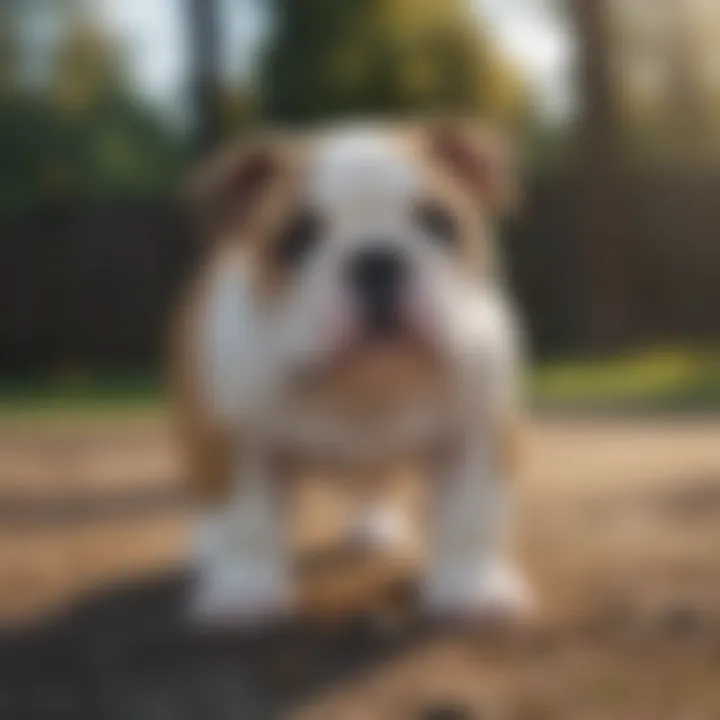 English Bulldog Puppy Enjoying Outdoor Exercise