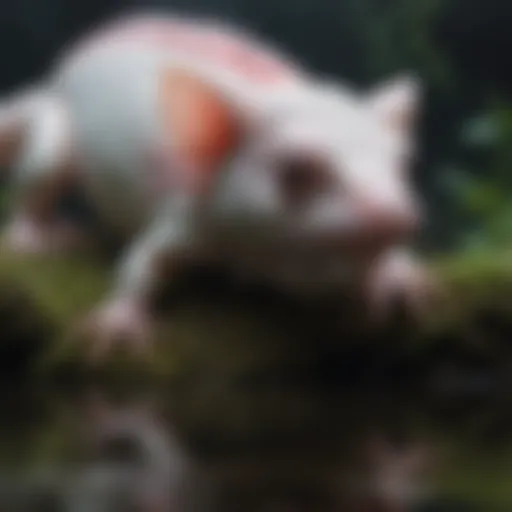 Enigmatic Axolotl Gazing Into the Abyss