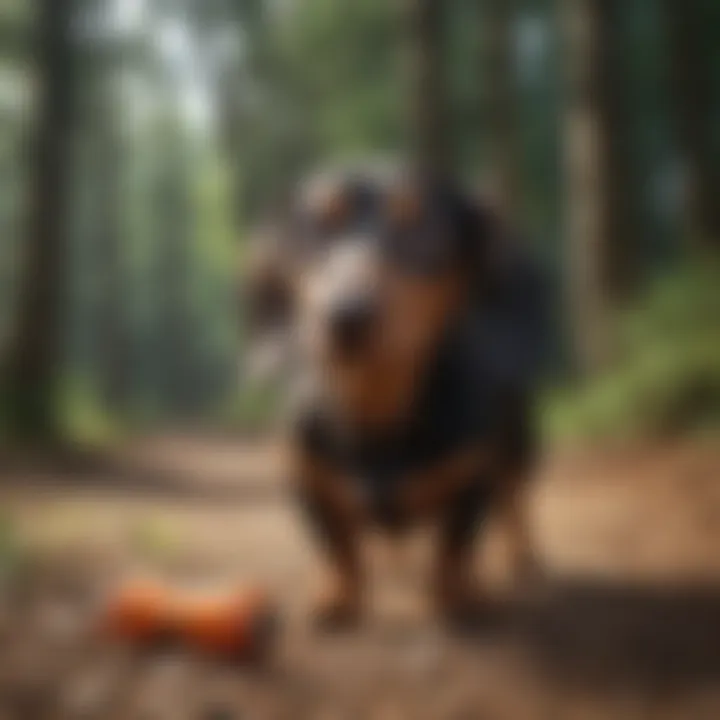 Dachshund Sniffing Around Inquisitively