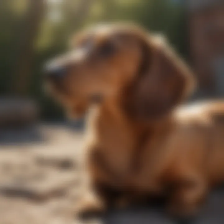 Dachshund Relaxing in Sunlight