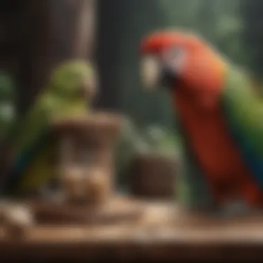 Cognitive Stimulation: Parrot Enrichment in Captivity Parrot Engaging in Enrichment Activity