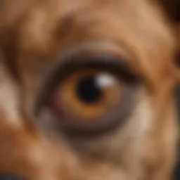 Close-up of a dog's ear showing signs of infection