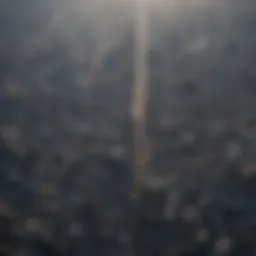 Aerial view of a heavily polluted city skyline