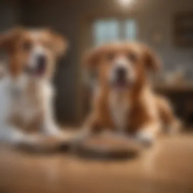 Dog enjoying a meal of allergen-free dog food