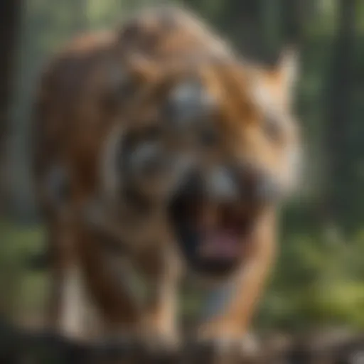 Ferocious feline hunting in the wild
