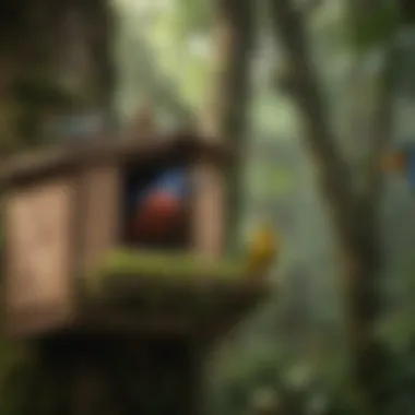 A diverse range of bird species inhabiting the Amazon rainforest