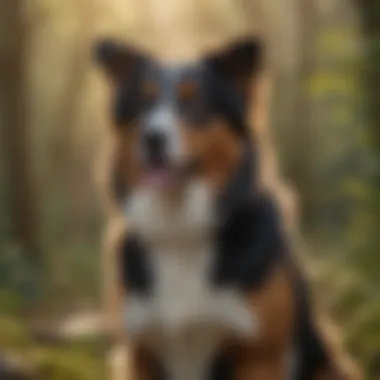 Graceful American Shepherd in a Natural Setting Majestic American Shepherd in natural setting