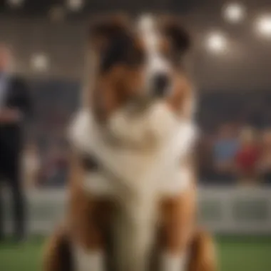 American Shepherd posing elegantly at a dog show