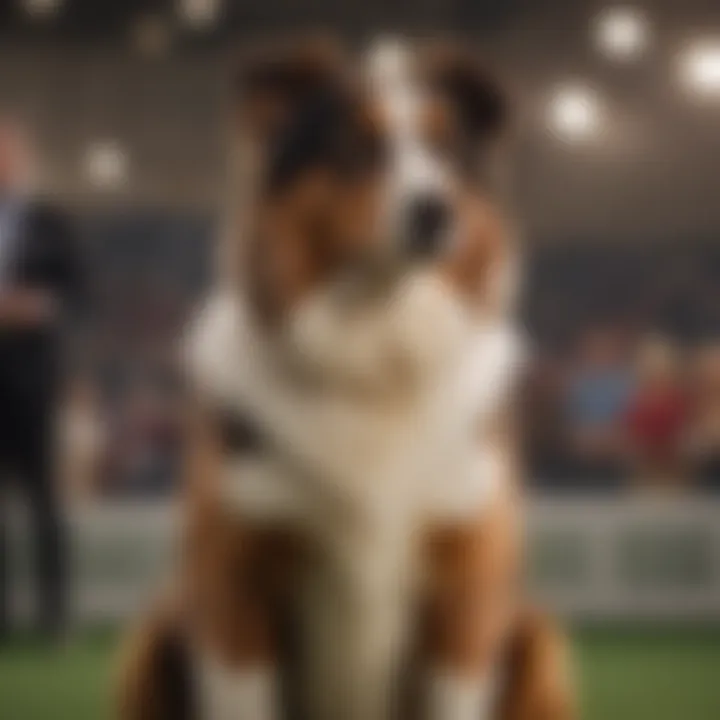 American Shepherd posing elegantly at a dog show