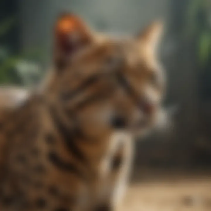 Unique Asian leopard cat habitat