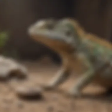 Lizard owner measuring proper calcium dosage