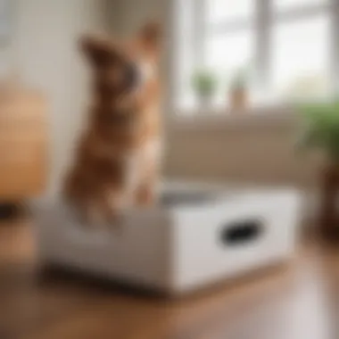 Comfort and Freedom for Pets A depiction of a pet enjoying the comfort and freedom of an extra large open top litter box